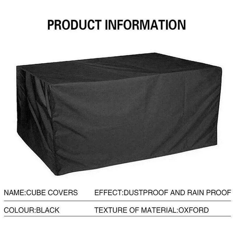 Waterproof Outdoor Furniture Cover Garden Patio Rain Uv Table Protector Chair - 123*123*74 V528-TABLECOVER-123-123-74-321097