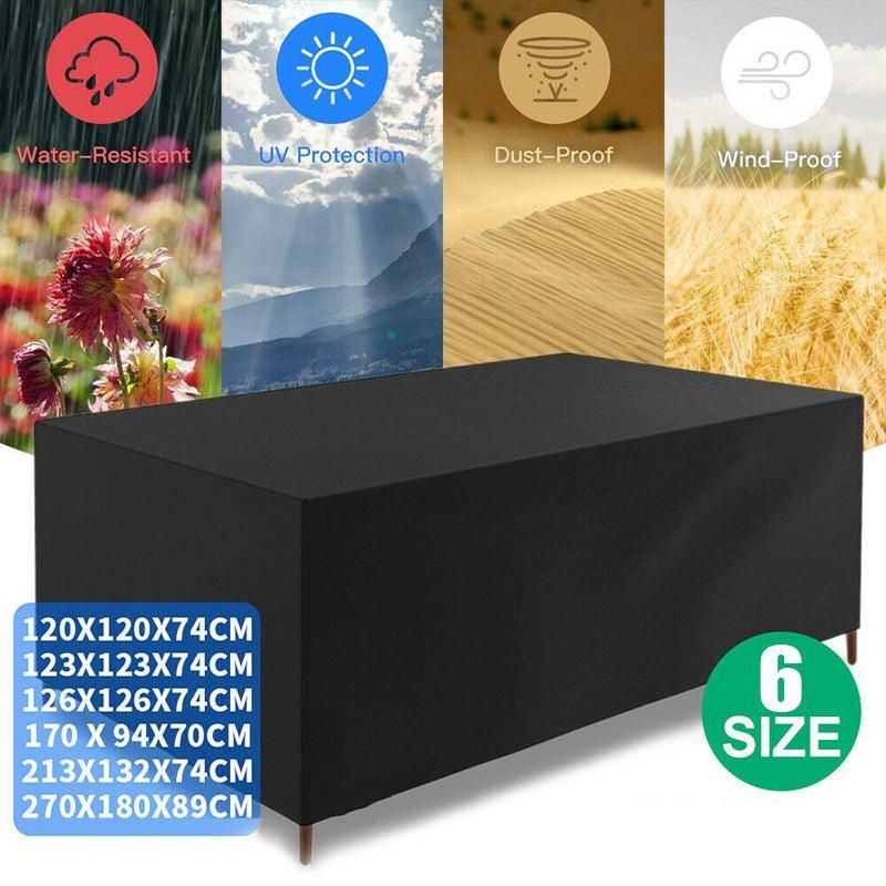 Waterproof Outdoor Furniture Cover Garden Patio Rain Uv Table Protector Chair - 123*123*74 V528-TABLECOVER-123-123-74-321097