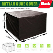 Waterproof Outdoor Furniture Cover Garden Patio Rain Uv Table Protector Chair - 123*123*74 V528-TABLECOVER-123-123-74-321097