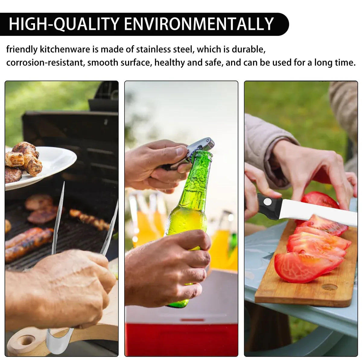 10/20PCS Camping Cutlery Set Outdoor Picnic Utensils Plates Spoons Forks Knives - Red-2 People V528-TABLEWARE-10PCS-RED-826533