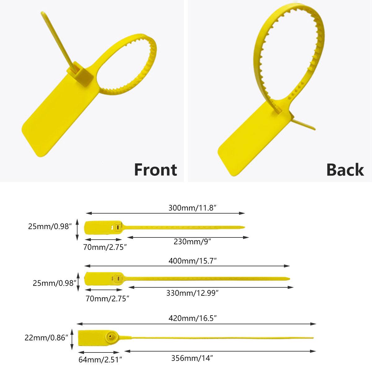 100pcs Plastic Seal Security Tags Plastic Label Tabs Ties for Luggage Bags - White-420mm V528-TAG-WHITE-100PCS-420MM-408185