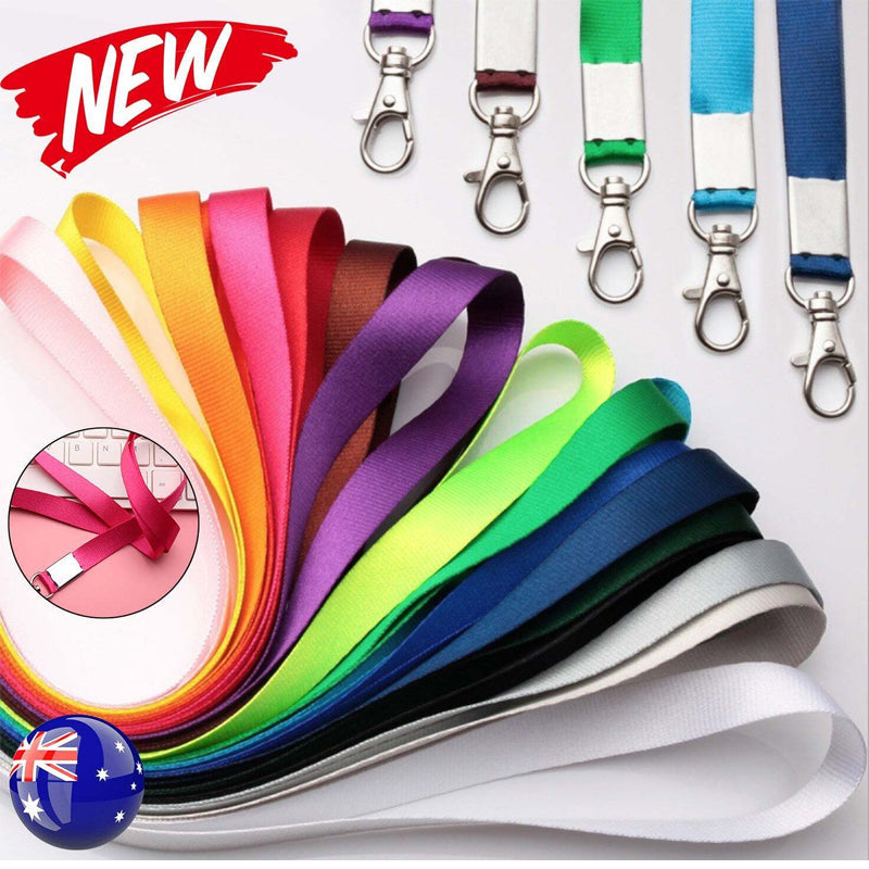Neck Strap with Clip for ID Badge Name Tag Card Holder Lanyard - Rose Red V528-TAGROPE-ROSERED-83121