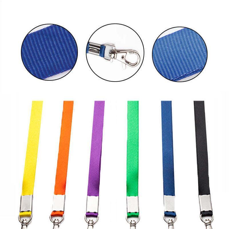 Neck Strap with Clip for ID Badge Name Tag Card Holder Lanyard - Rose Red V528-TAGROPE-ROSERED-83121
