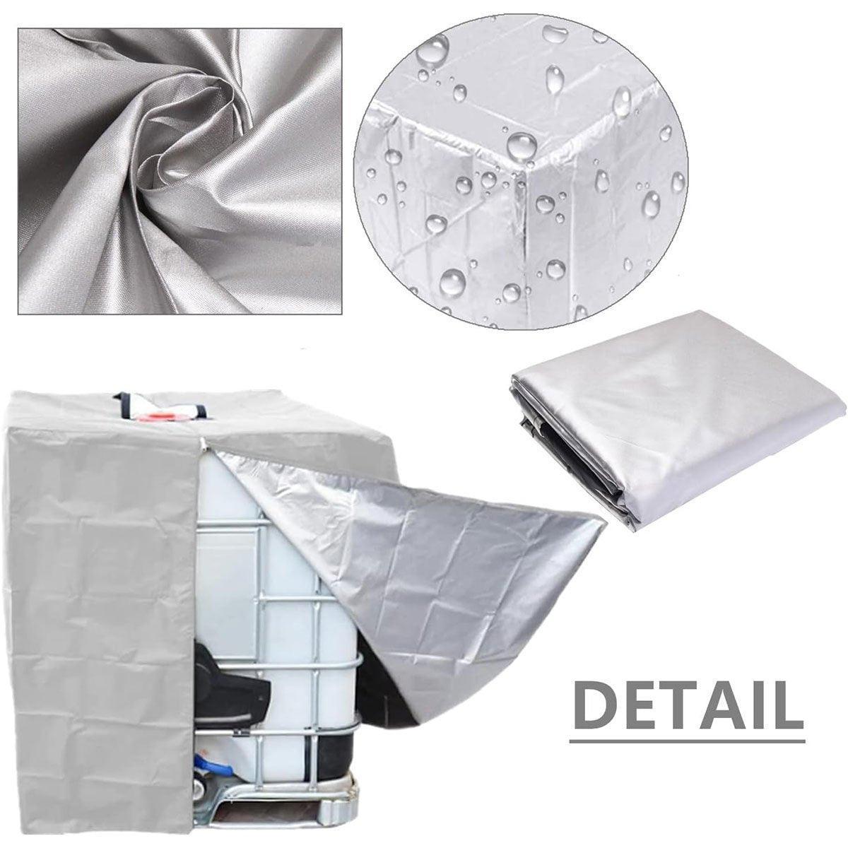 Oxford Cloth Water Tank Cover Dustproof Bucket Protector Heavy Duty Shield Cover V528-TANK-COVER-210D-SILVER-218861