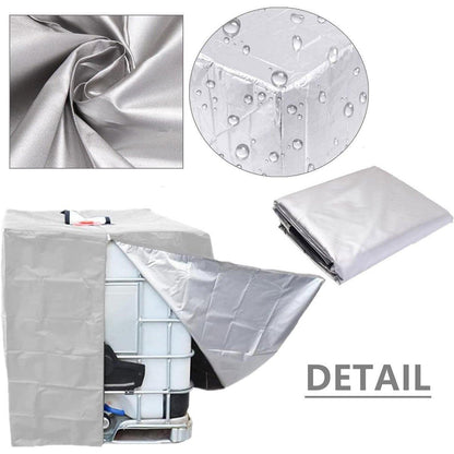 Oxford Cloth Water Tank Cover Dustproof Bucket Protector Heavy Duty Shield Cover V528-TANK-COVER-210D-SILVER-218861