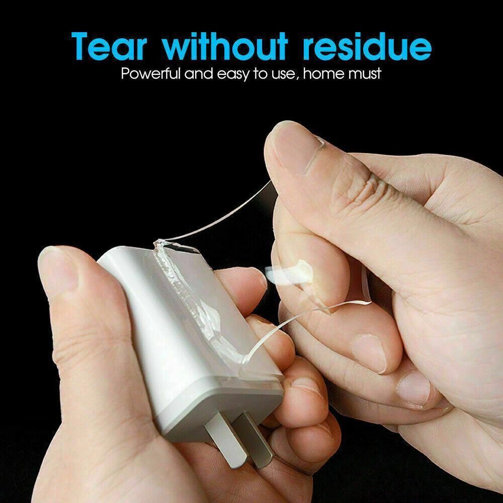 Double Sided Nano Tape Transparent Reusable Adhesive Gel Grip for Home Office - 5cm*2m*2mm (1 Unit) V528-TAPE-5-2-2-1PCS-64889