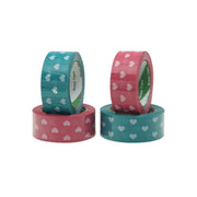 5pcs Cute Personality Packing Sealing Tape Adhesive Heart Design Colourful Glue - Pink V528-TAPES-5PCS-PINK-194752