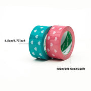 5pcs Cute Personality Packing Sealing Tape Adhesive Heart Design Colourful Glue - Pink V528-TAPES-5PCS-PINK-194752