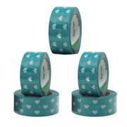 5pcs Cute Personality Packing Sealing Tape Adhesive Heart Design Colourful Glue - Pink V528-TAPES-5PCS-PINK-194752