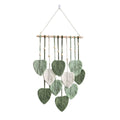 Handmade Braided Cotton Rope Leaves Wall Hanging Home Decoration Ornament - Green V528-TAPESTRY-GREEN-722774