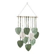 Handmade Braided Cotton Rope Leaves Wall Hanging Home Decoration Ornament - Green V528-TAPESTRY-GREEN-722774