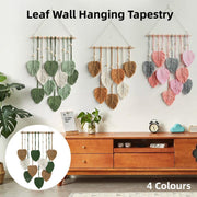 Handmade Braided Cotton Rope Leaves Wall Hanging Home Decoration Ornament - Khaki V528-TAPESTRY-KHAKI-561122