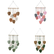 Handmade Braided Cotton Rope Leaves Wall Hanging Home Decoration Ornament - Khaki V528-TAPESTRY-KHAKI-561122