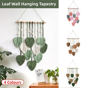Handmade Braided Cotton Rope Leaves Wall Hanging Home Decoration Ornament - Khaki V528-TAPESTRY-KHAKI-561122