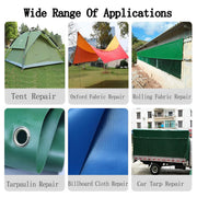 High Adhesive Tarpaulin Repair Tape Tent Awning Fix Patch Waterproof Universal - Red - 8cm x 7.5m V528-TARPAULIN-2PCS-RED-597647