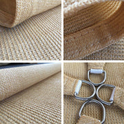 Outdoor Breathable Shade Sail Canopy Triangle Square Patio Garden Sun Shade - 2*4m(Rectangular) V528-TARPAULIN-YELLOW-2-4-611029