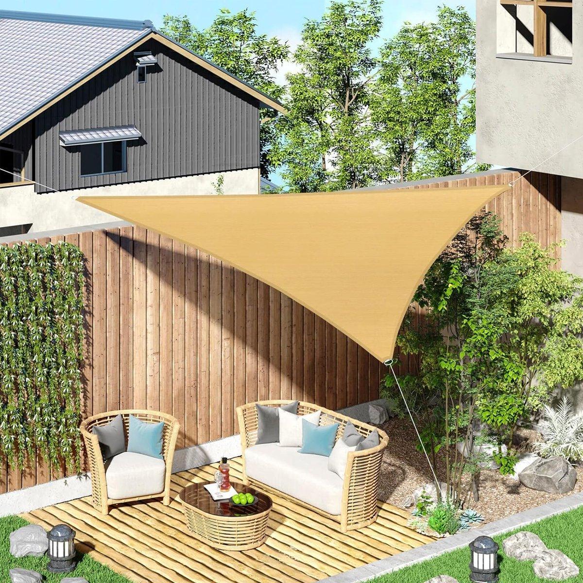 Outdoor Breathable Shade Sail Canopy Triangle Square Patio Garden Sun Shade - 2*4m(Rectangular) V528-TARPAULIN-YELLOW-2-4-611029