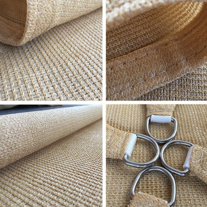 Outdoor Breathable Shade Sail Canopy Triangle Square Patio Garden Sun Shade - 3*6m(Rectangular) V528-TARPAULIN-YELLOW-3-6-910462