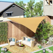 Outdoor Breathable Shade Sail Canopy Triangle Square Patio Garden Sun Shade - 3*6m(Rectangular) V528-TARPAULIN-YELLOW-3-6-910462