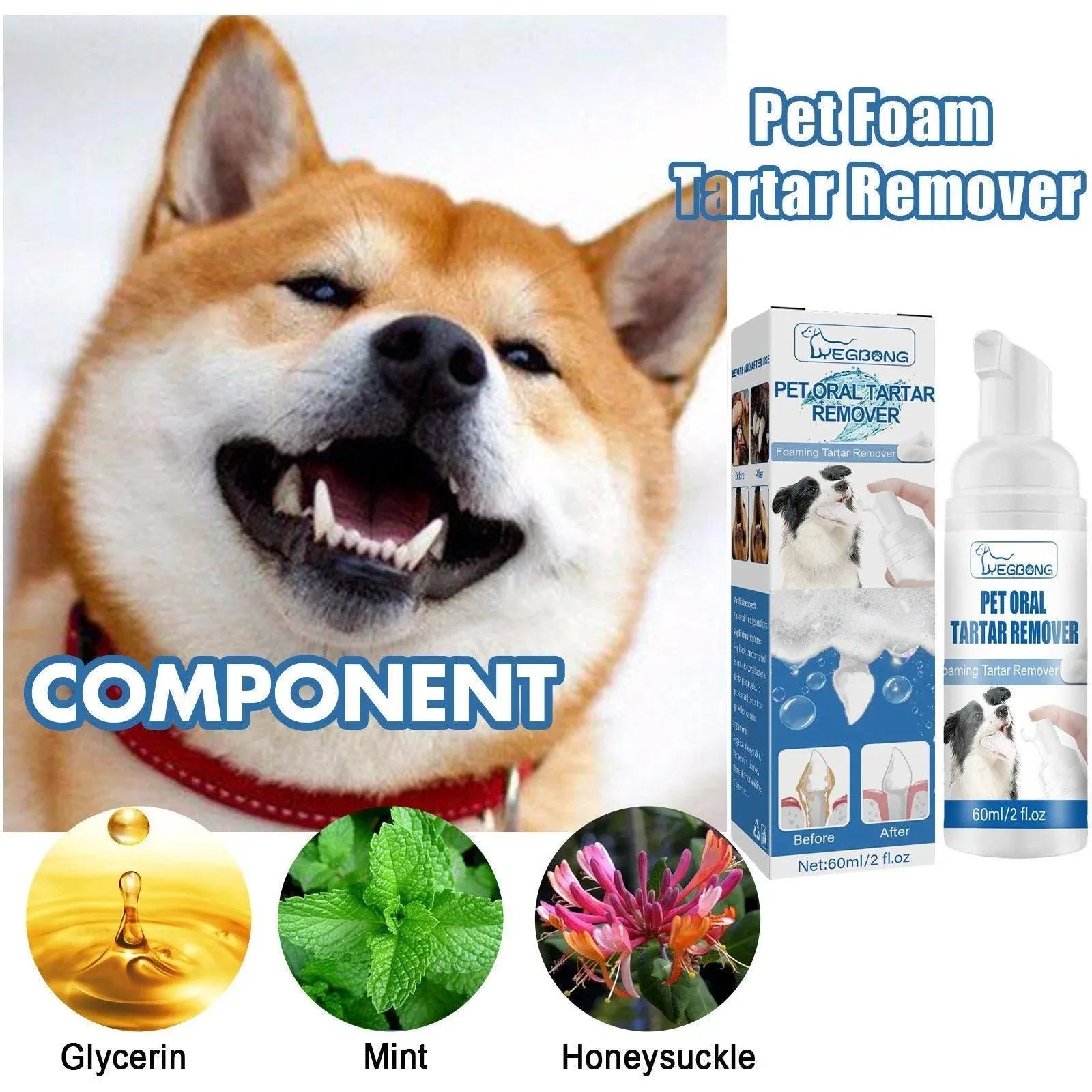 Pet Tartar Remover for Yellow Teeth Bad Breath Cleaning Foam Oral Care Cleaner V528-TARTAR-REMOVER-384111