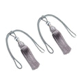 1pair Curtain Tiebacks Hanging Balls Tassel Rope Decorative Curtain Holders - Grey V528-TASSEL-BALL-2PCS-GREY-132410
