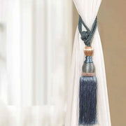 1pair Curtain Tiebacks Hanging Balls Tassel Rope Decorative Curtain Holders - Grey V528-TASSEL-BALL-2PCS-GREY-132410