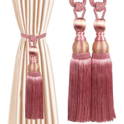 1pair Curtain Tiebacks Hanging Balls Tassel Rope Decorative Curtain Holders - Grey V528-TASSEL-BALL-2PCS-GREY-132410