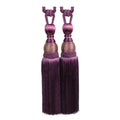 1pair Curtain Tiebacks Hanging Balls Tassel Rope Decorative Curtain Holders - Purple V528-TASSEL-BALL-2PCS-PURPLE-867725