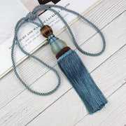 1pair Curtain Tiebacks Hanging Balls Tassel Rope Decorative Curtain Holders - Purple V528-TASSEL-BALL-2PCS-PURPLE-867725