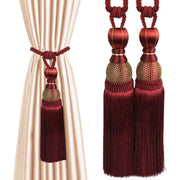 1pair Curtain Tiebacks Hanging Balls Tassel Rope Decorative Curtain Holders - Purple V528-TASSEL-BALL-2PCS-PURPLE-867725