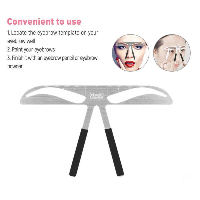 Brow Stencil Shaper Tattoo Eyebrow Kit Ruler 3D Balance Template Makeup Tool Au - #01 Akinami Eyebrow V528-TATTOOEYEBROWKIT-01-754175