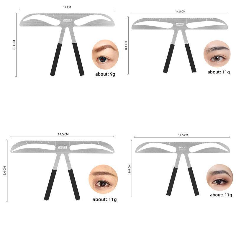 Brow Stencil Shaper Tattoo Eyebrow Kit Ruler 3D Balance Template Makeup Tool Au - #2 Classic Eyebrow V528-TATTOOEYEBROWKIT-02-288559