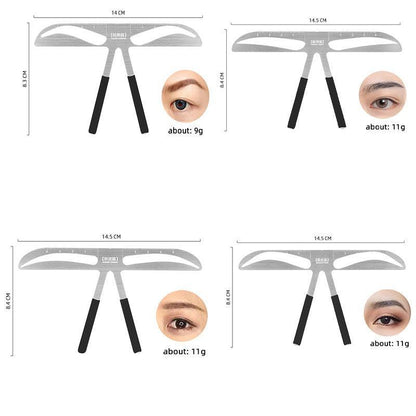 Brow Stencil Shaper Tattoo Eyebrow Kit Ruler 3D Balance Template Makeup Tool Au - #3 Standard Eyebrow V528-TATTOOEYEBROWKIT-03-986219