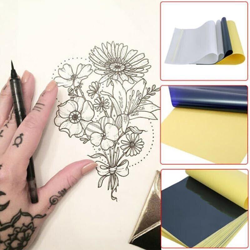 20Pcs Tattoo Stencil Paper Transfer Spirit Thermal Carbon Tracing Copier Kit Au V528-TATTOOPAPER-20PCS-450928