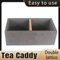 Double Compartment Tea Caddy Hotel Room Storage Organizer for Tea Bags Sugar V528-TEA-BOX-165-85-55-171240