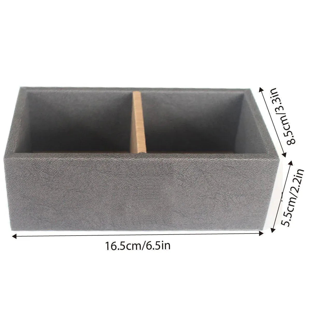 Double Compartment Tea Caddy Hotel Room Storage Organizer for Tea Bags Sugar V528-TEA-BOX-165-85-55-171240