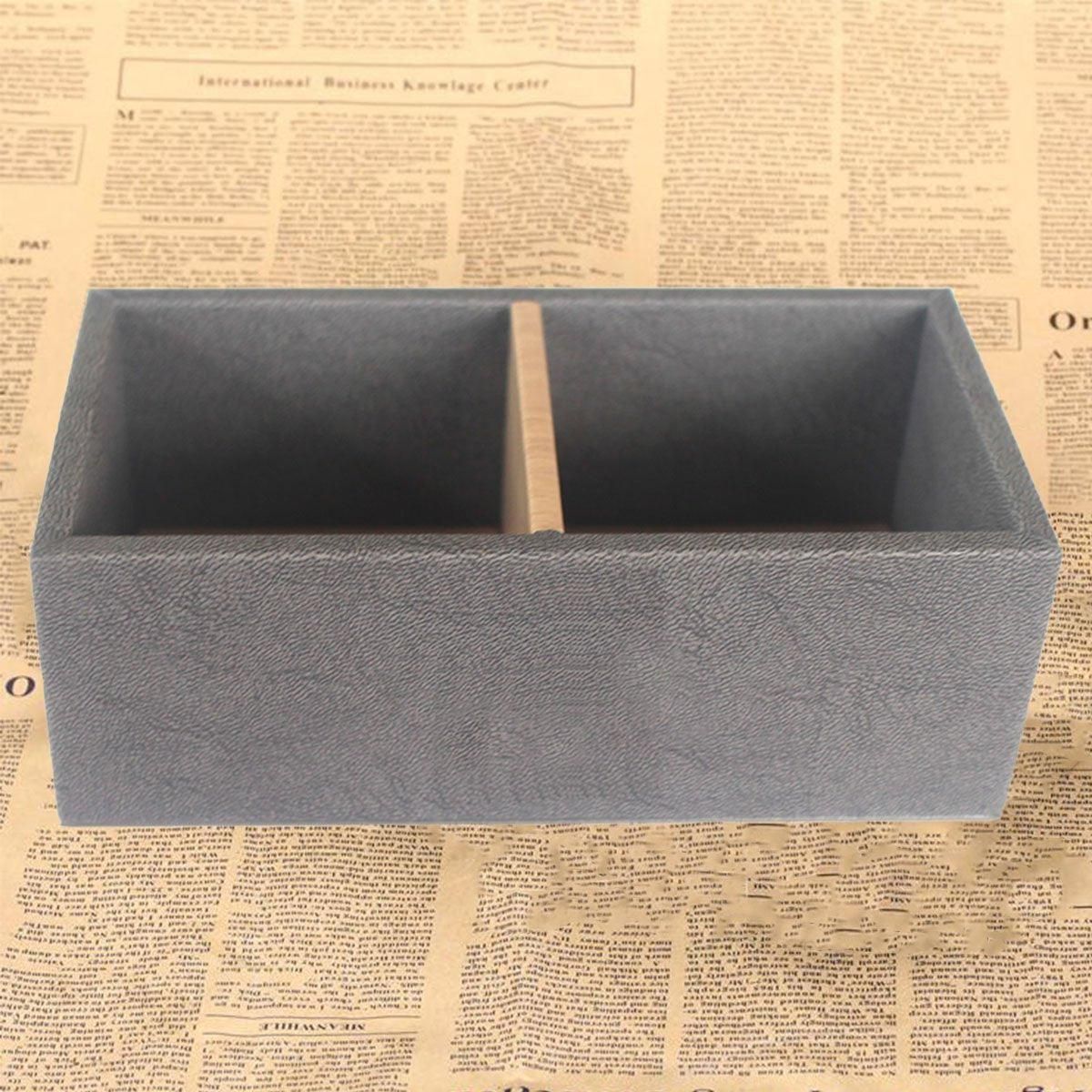 Double Compartment Tea Caddy Hotel Room Storage Organizer for Tea Bags Sugar V528-TEA-BOX-165-85-55-171240