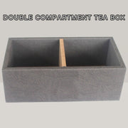 Double Compartment Tea Caddy Hotel Room Storage Organizer for Tea Bags Sugar V528-TEA-BOX-165-85-55-171240