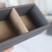 Double Compartment Tea Caddy Hotel Room Storage Organizer for Tea Bags Sugar V528-TEA-BOX-165-85-55-171240