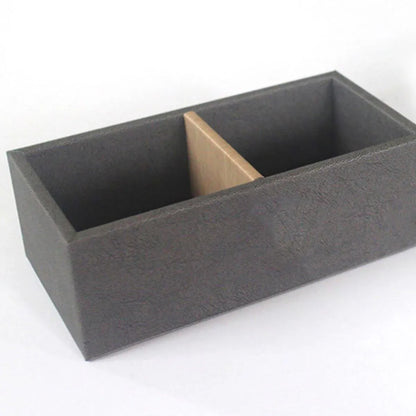 Double Compartment Tea Caddy Hotel Room Storage Organizer for Tea Bags Sugar V528-TEA-BOX-165-85-55-171240