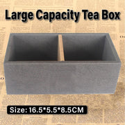Double Compartment Tea Caddy Hotel Room Storage Organizer for Tea Bags Sugar V528-TEA-BOX-165-85-55-171240
