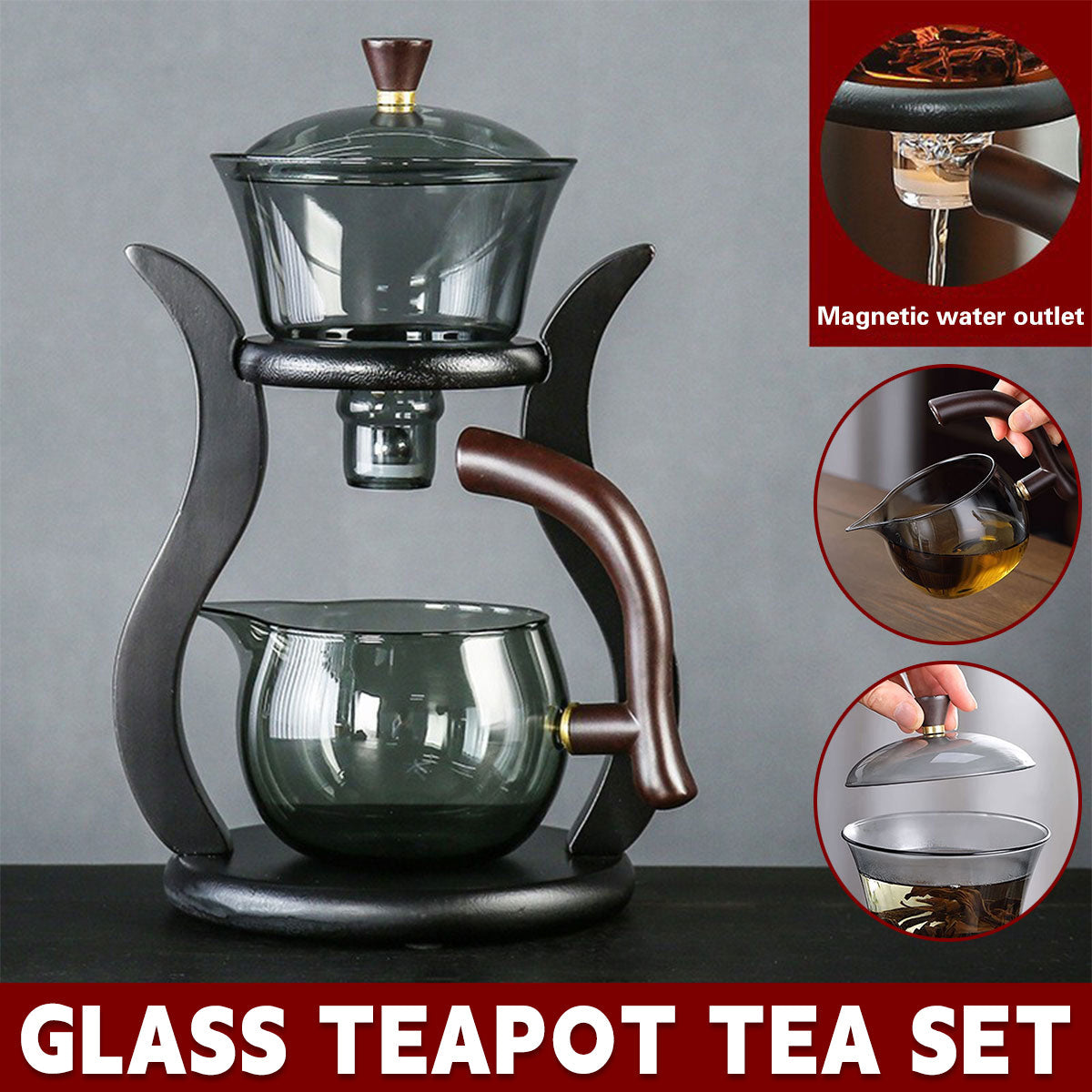 Glass Tea Set Household Set Transparent Teapot And Teacup Set Heat Resistant V528-TEA-SET-YHS-NOCUP-CXCJ-779372