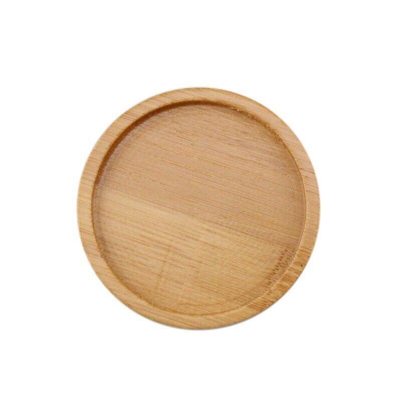4x Round Bamboo Wooden Coaster Tea Coffee Drink Holders Pallet Beverage Mat Pad V528-TEAHOLDER-4PCS-205526