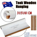 Teak Wooden Poster Frame 31-61cm Wall Art Scroll Hanger Picture Frame Clamp Holder - 51CM V528-TEAKWOODENHANGING-51CM-696309