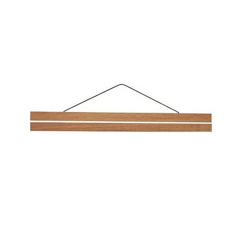 Teak Wooden Poster Frame 31-61cm Wall Art Scroll Hanger Picture Frame Clamp Holder - 51CM V528-TEAKWOODENHANGING-51CM-696309