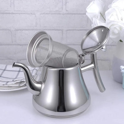 Thickened Stainless Steel Teapot Kettle With Strainer For Restaurant Hotel Use V528-TEAPOT-1L-156995