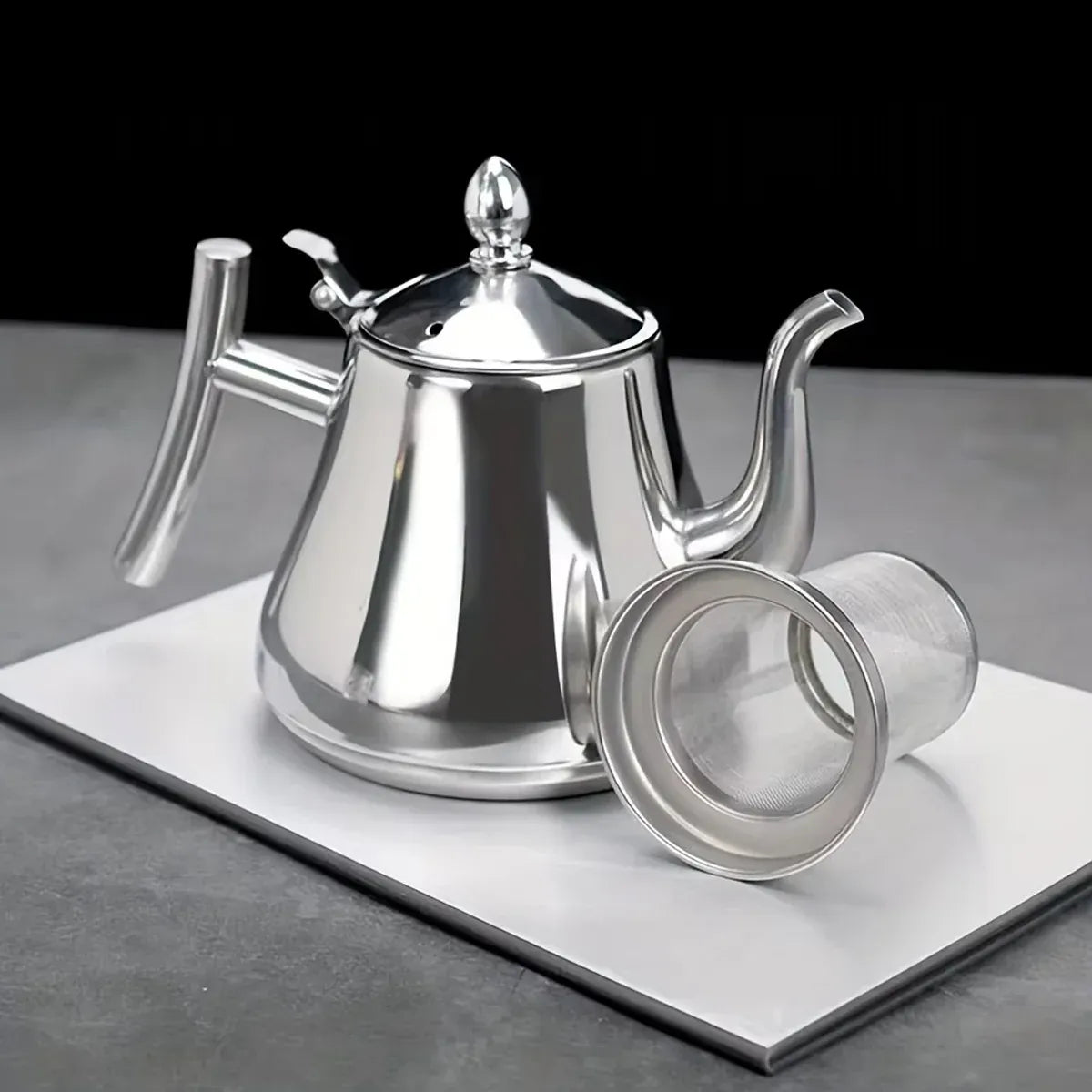 Thickened Stainless Steel Teapot Kettle With Strainer For Restaurant Hotel Use V528-TEAPOT-1L-156995