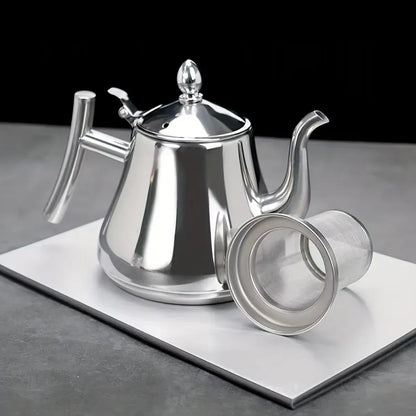 Thickened Stainless Steel Teapot Kettle With Strainer For Restaurant Hotel Use V528-TEAPOT-1L-156995