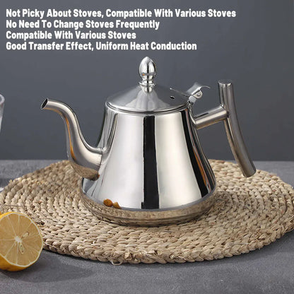 Thickened Stainless Steel Teapot Kettle With Strainer For Restaurant Hotel Use V528-TEAPOT-1L-156995