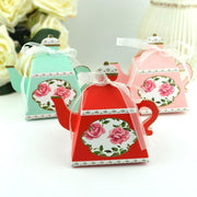50Pcs Teapot Candy Boxes Wedding Favor Gift Packaging Tea Party Decorations - Pink V528-TEAPOTS-BOX-50PCS-PINK-506267